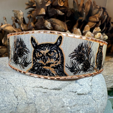 Load image into Gallery viewer, Mystical Owl Copper Cuff Bracelet