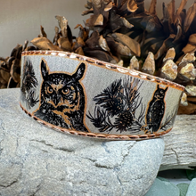 Load image into Gallery viewer, Mystical Owl Copper Cuff Bracelet