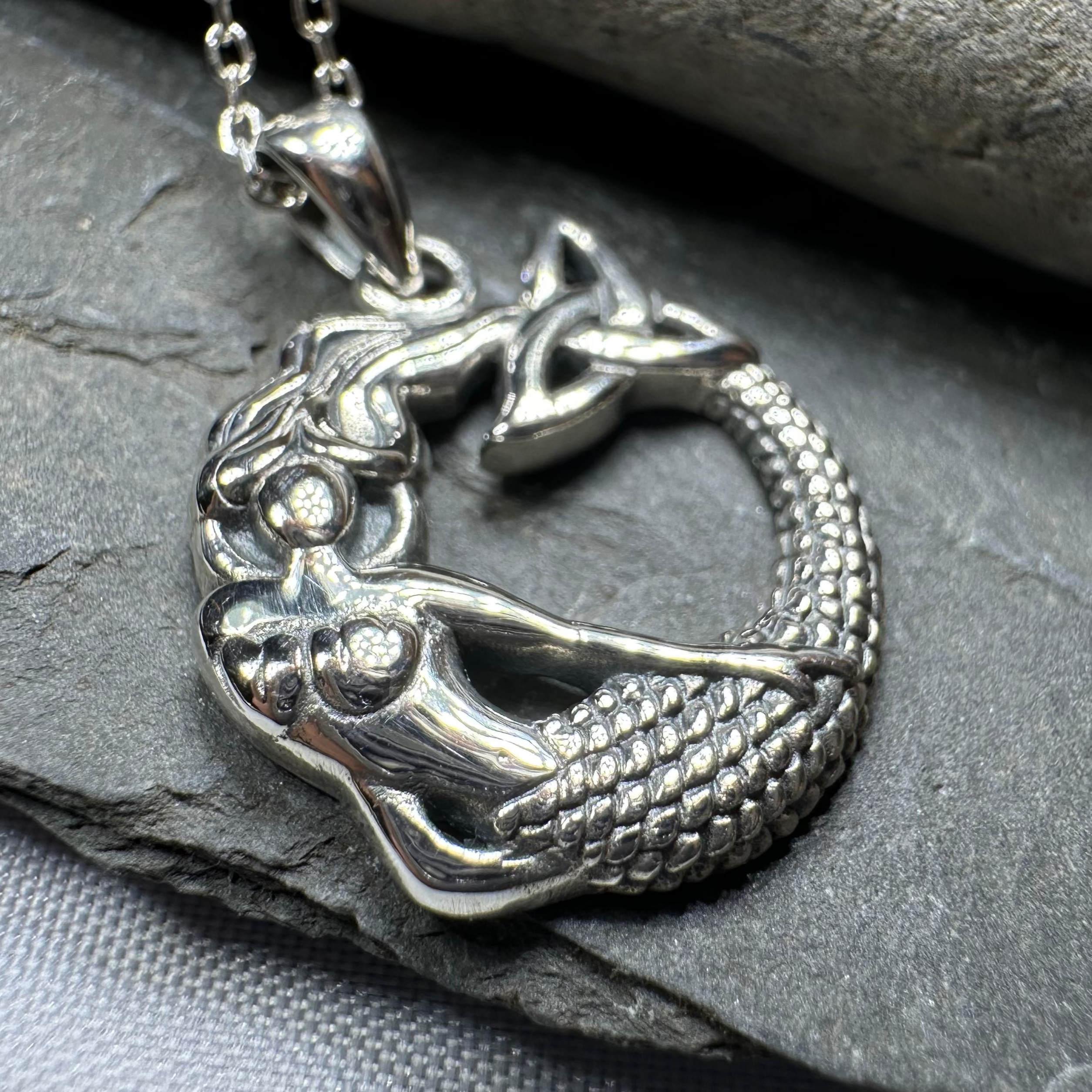 Celtic Mermaid Necklace – Celtic Crystal Design Jewelry