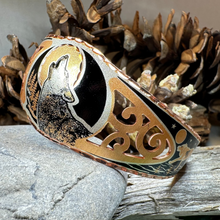Load image into Gallery viewer, Wolf Spirit Copper Cuff Bracelet