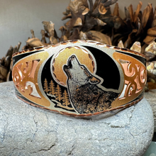 Load image into Gallery viewer, Wolf Spirit Copper Cuff Bracelet