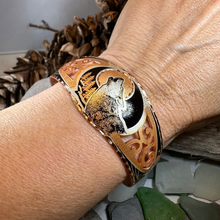 Load image into Gallery viewer, Wolf Spirit Copper Cuff Bracelet