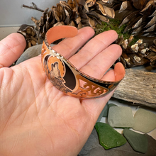 Load image into Gallery viewer, Wolf Spirit Copper Cuff Bracelet