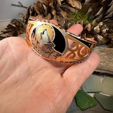 Load image into Gallery viewer, Wolf Spirit Copper Cuff Bracelet