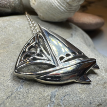 Load image into Gallery viewer, Celtic Sailboat Necklace