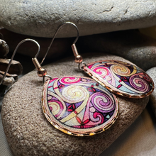 Load image into Gallery viewer, Firestorm Celtic Spiral Copper Earrings
