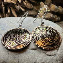 Load image into Gallery viewer, Mystical Celtic Spiral Copper Earrings