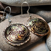 Load image into Gallery viewer, Mystical Celtic Spiral Copper Earrings