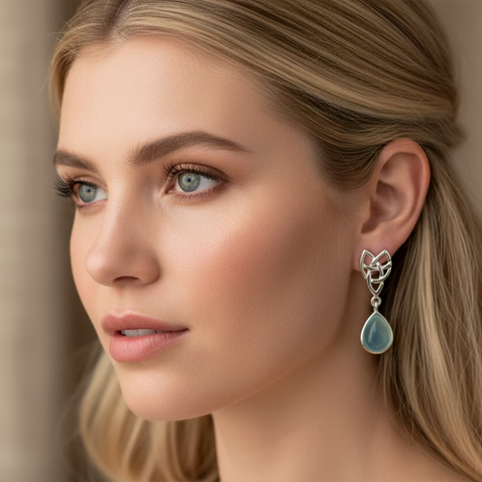 Modern Celtic Post Earrings — view 2