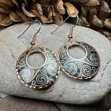 Load image into Gallery viewer, Renewal Celtic Spiral Copper Earrings