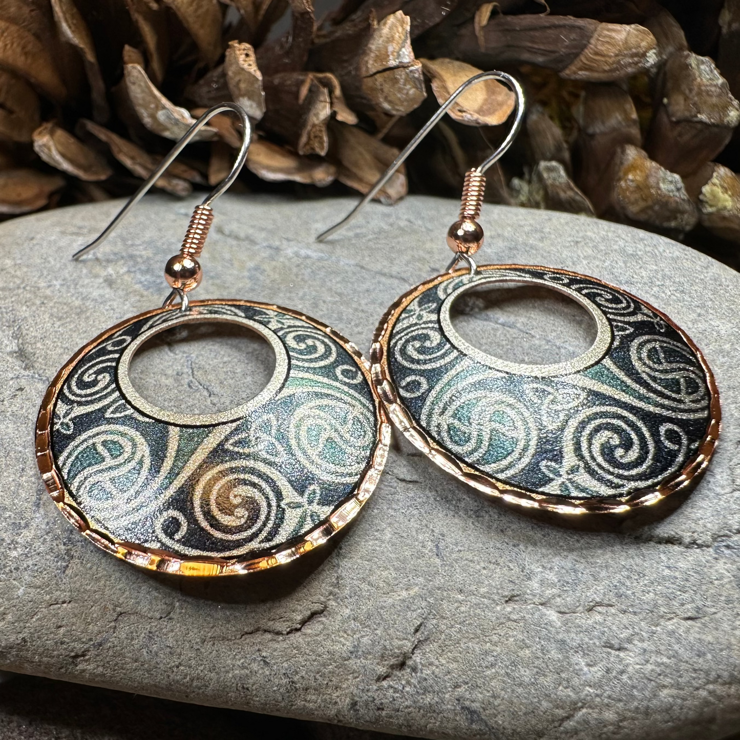 Renewal Celtic Spiral Copper Earrings — view 7