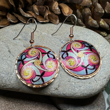 Load image into Gallery viewer, Summer Solstice Celtic Spiral Copper Earrings