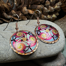 Load image into Gallery viewer, Summer Solstice Celtic Spiral Copper Earrings