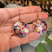 Load image into Gallery viewer, Summer Solstice Celtic Spiral Copper Earrings