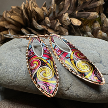 Load image into Gallery viewer, Free Spirit Celtic Spiral Copper Earrings