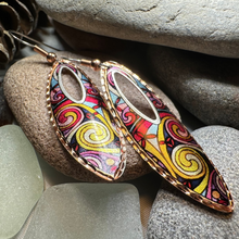 Load image into Gallery viewer, Free Spirit Celtic Spiral Copper Earrings