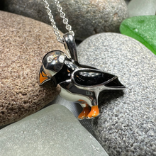 Load image into Gallery viewer, Enamel Puffin Necklace