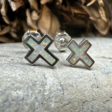 Load image into Gallery viewer, Grace Opal Cross Earrings