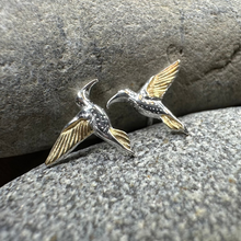 Load image into Gallery viewer, Golden Wing Hummingbird Post Earrings