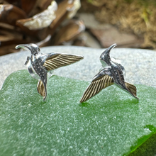 Load image into Gallery viewer, Golden Wing Hummingbird Post Earrings