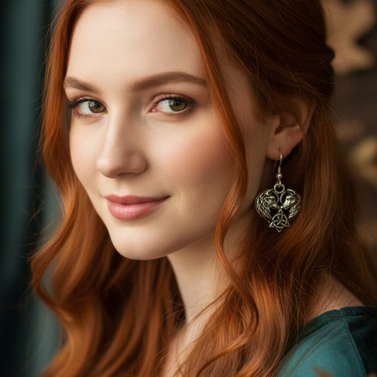 Celtic Wolf Lovers Earrings — view 6