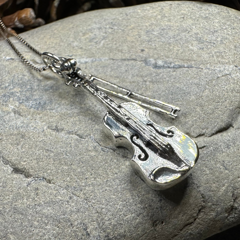 Load image into Gallery viewer, Irish Fiddle Celtic Necklace