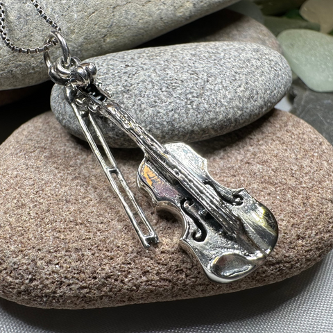 Load image into Gallery viewer, Irish Fiddle Celtic Necklace