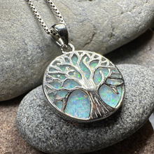 Load image into Gallery viewer, Persephone Opal Tree of Life Necklace