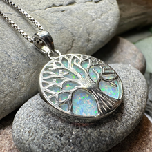 Load image into Gallery viewer, Persephone Opal Tree of Life Necklace