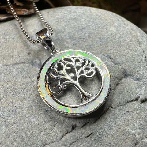 Load image into Gallery viewer, Enora Opal Tree of Life Necklace
