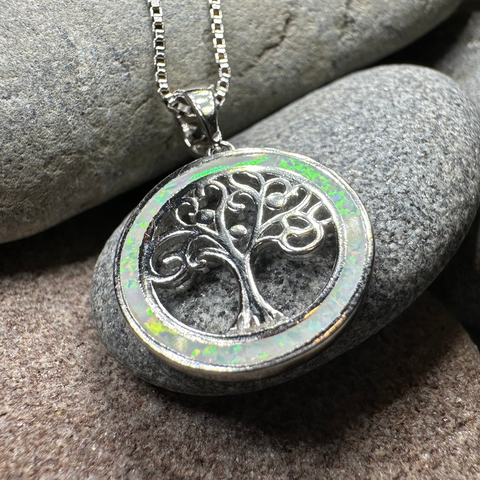 Load image into Gallery viewer, Enora Opal Tree of Life Necklace