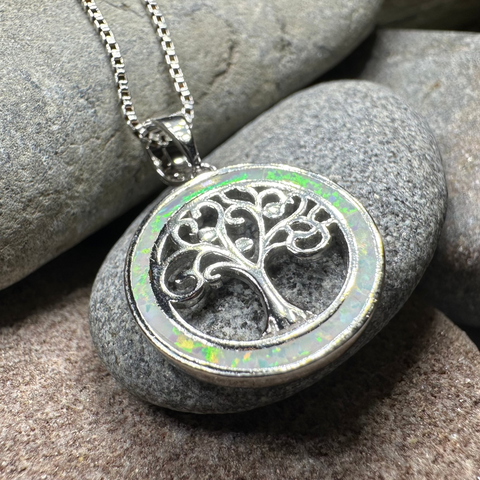 Load image into Gallery viewer, Enora Opal Tree of Life Necklace