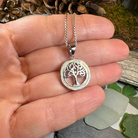 Load image into Gallery viewer, Enora Opal Tree of Life Necklace