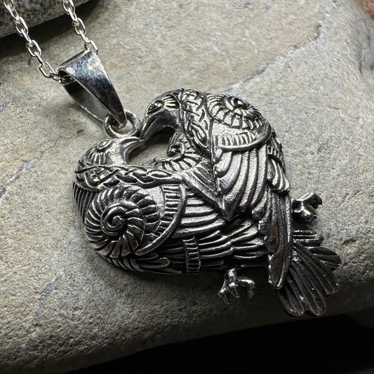Soulmates Celtic Raven Necklace