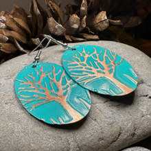Load image into Gallery viewer, Oaksong Tree of Life Copper Earrings