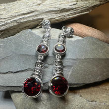 Load image into Gallery viewer, Garnet Fire Earrings