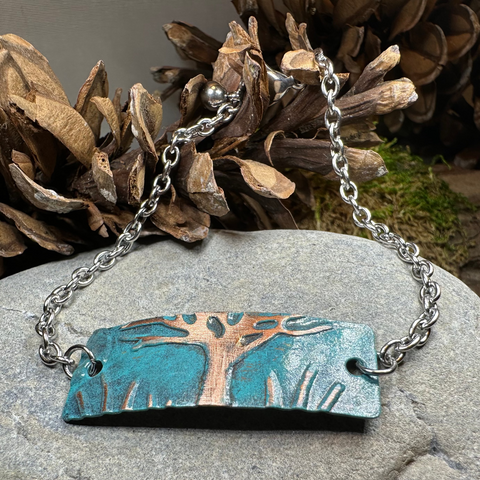 Load image into Gallery viewer, Ancient Oak Tree of Life Copper Bracelet
