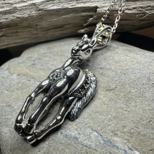 Load image into Gallery viewer, Wildfire Marcasite Horse Necklace