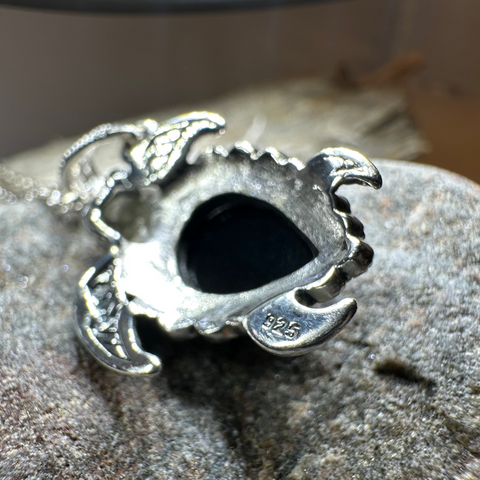 Load image into Gallery viewer, Aryn Onyx Turtle Necklace
