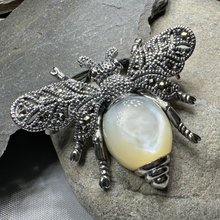 Load image into Gallery viewer, Nectara Marcasite Bee Brooch