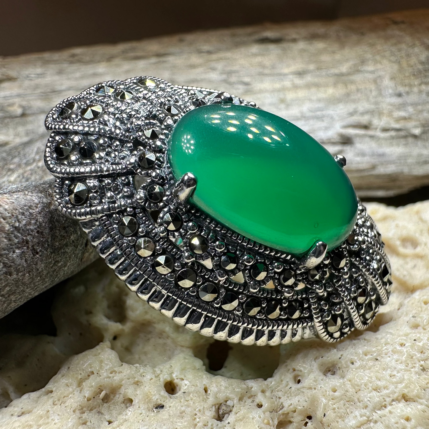Antheia Celtic Marcasite Brooch — view 9