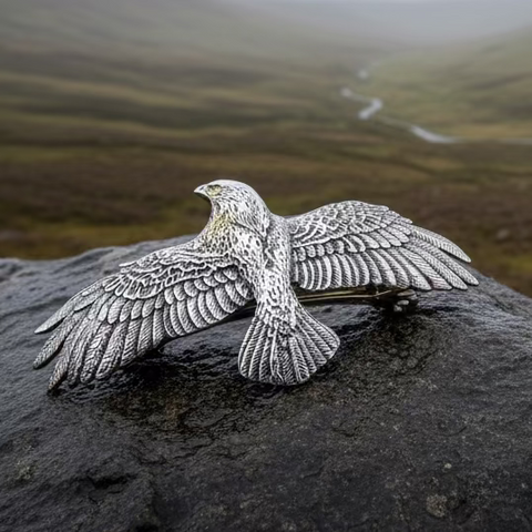 Load image into Gallery viewer, Eagle Pewter Hair Clip for Women