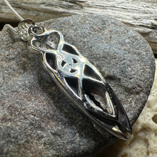 Load image into Gallery viewer, Art Deco Children of Lir Swan Necklace