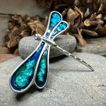 Load image into Gallery viewer, Blue Dragonfly Brooch