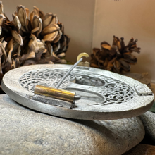 Load image into Gallery viewer, Large Pewter Tree of Life Tartan Pin