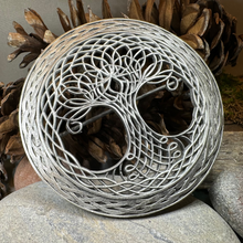 Load image into Gallery viewer, Large Pewter Tree of Life Tartan Pin