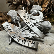 Load image into Gallery viewer, Alba Gu Brath Thistle Kilt Pin