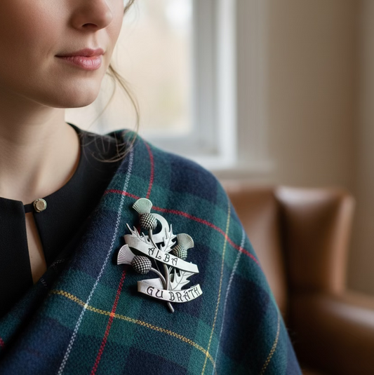 Alba Gu Brath Thistle Kilt Pin - Handmade in Scotland — view 3