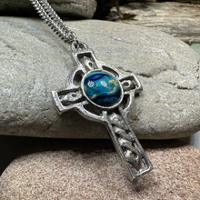 Load image into Gallery viewer, Heathergems Celtic Cross Necklace