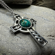 Load image into Gallery viewer, Heathergems Celtic Cross Necklace